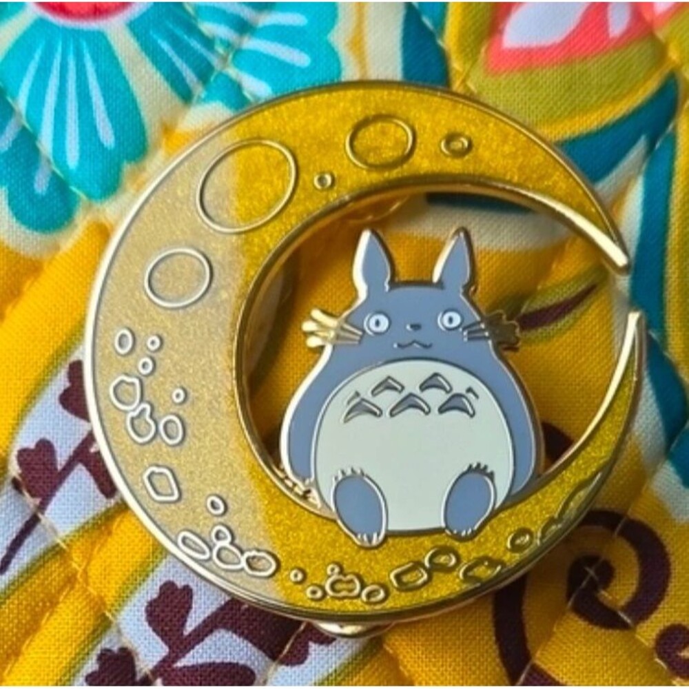 Totoro moon large enamel pin studio ghibli disney